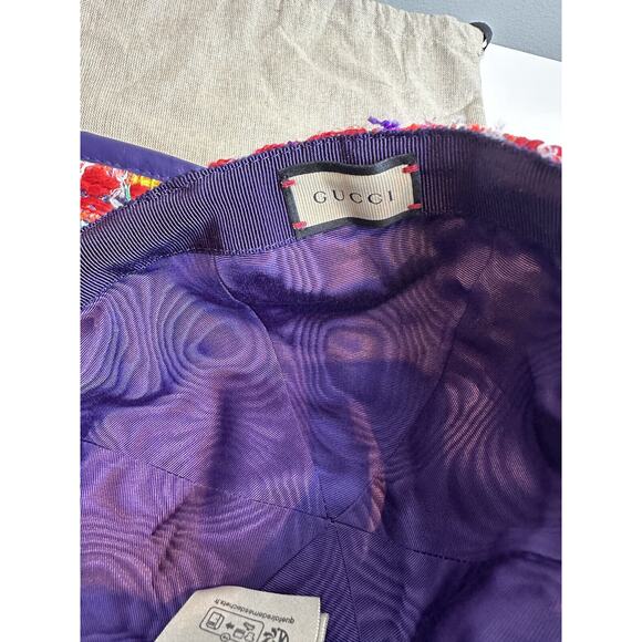 NWT GUCCI Multi Color Polyester Cap Size L - Picture 6 of 7